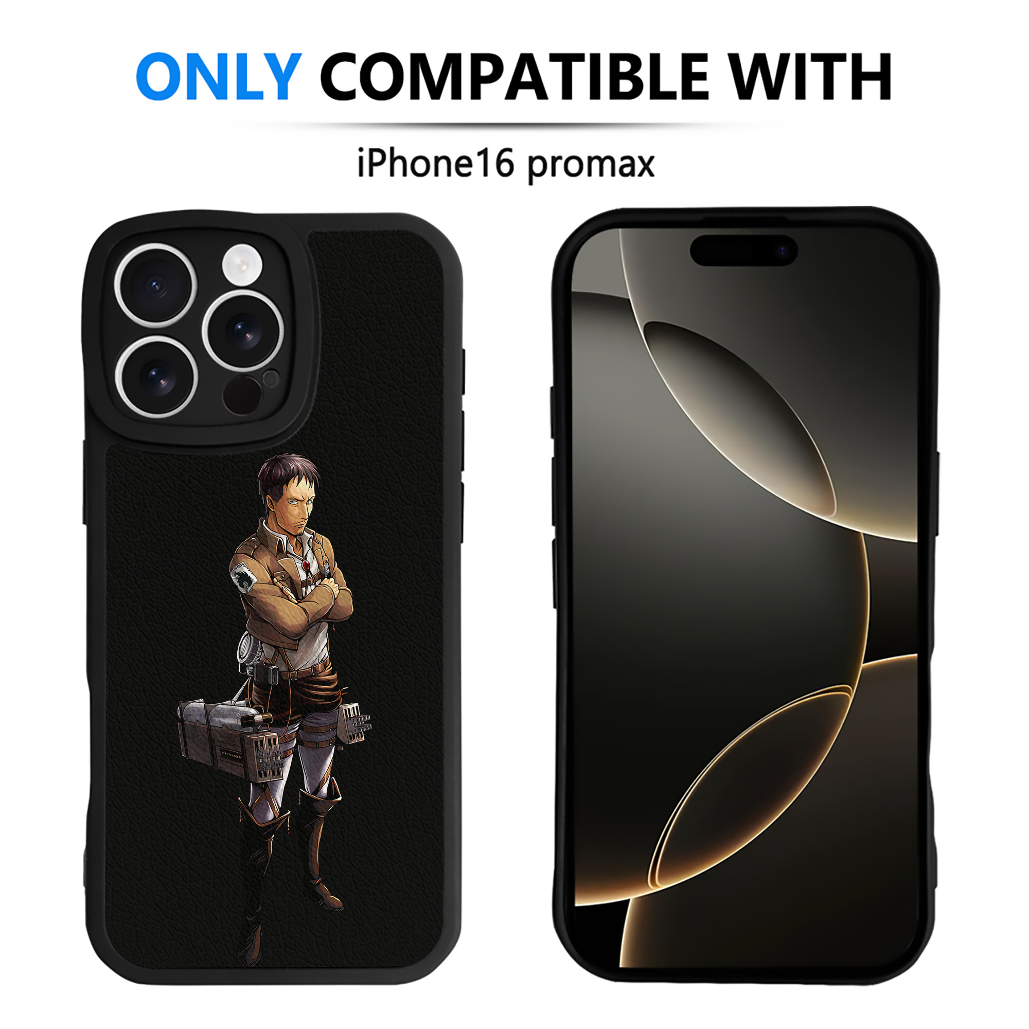 （画像用） 進撃の巨人 Attack on Titan 【iPhone 16シリーズ対応】シリコンスマホケース（レザー調） 材質：シリコン